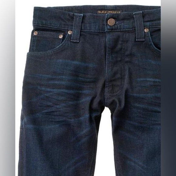 BRAND NEW NUDIE JEANS ‘Grim Tim’ skinny straight fit in Navy Thunder - Picture 2 of 12